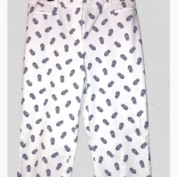 Talbots Curvy Pineapple Print Capri Pants Womens 8 - Picture 3 of 3